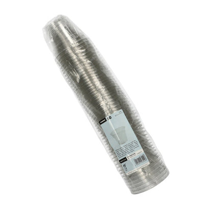 Balení 50 pohárů Starpak "Hurricane" PET průhledný, zabalené v plastu s bílou etiketou na přední straně, která obsahuje údaje o produktu a čárový kód.