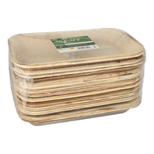 Stoh PAPSTAR 25 tablet, palmový list „pure“ hranatý od PAPSTAR GmbH, zabalený v průhledné fólii se zeleno-bílou etiketou; tyto obdélníkové desky jsou biologicky rozložitelné.