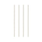Vier weiße PAPSTAR Shake-Halme Papier "pure" (Ø 8 mm, 25 cm) der PAPSTAR GmbH sind fein säuberlich in einer Reihe angeordnet - nachhaltige, umweltfreundliche Strohhalme (100 Stück), ideal für jedes Getränk.