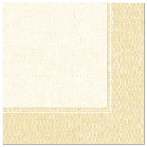 PAPSTAR 50 ubrousků "ROYAL Collection" 1/4 skládání 40 x 40 cm šampaňské od PAPSTAR GmbH nabízejí klasický design se světlým středem a tmavším šampaňsko-béžovým okrajem, ideální pro elegantně prostřený stůl.