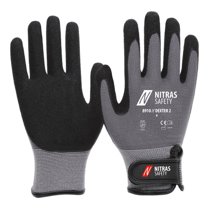 NITRAS DEXTER 2, rukavice pro mechaniky, šedá / černá