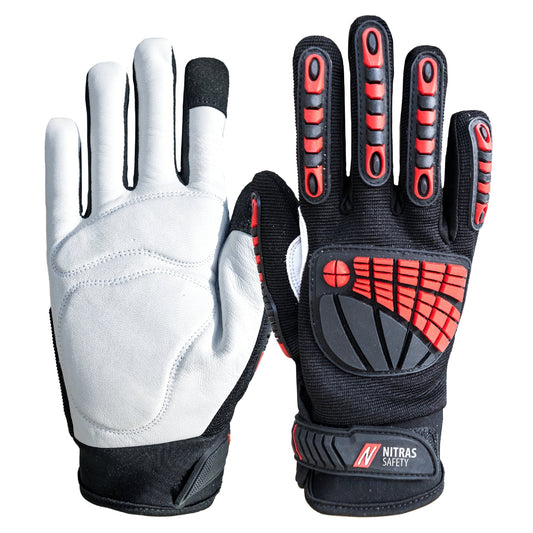 NITRAS DEXTER ULTIMATE, rukavice pro mechaniky, černá / šedá