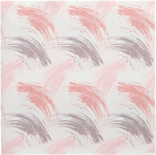 Strukturovaný podklad s opakujícími se tahy štětcem v bordeaux, růžové a mauve na bílé, inspirovaný elegancí 50 ubrousků "ROYAL Collection" 1/4-sklad 40 x 40 cm bordeaux od PAPSTAR GmbH.