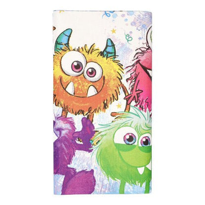 PAPSTAR ubrus, papír (120 cm x 180 cm) od PAPSTAR GmbH ukazuje barevné kreslené příšery na lehce vzorovaném pozadí a dodává vaší stolní dekoraci hravý styl.