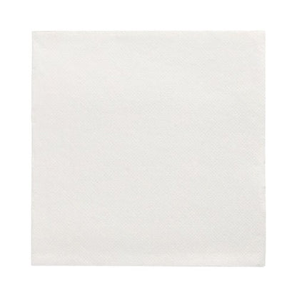 Jedna PAPSTAR 20 ubrousků „DAILY Collection“ 1/4-skládání (32x32 cm) od PAPSTAR GmbH je vyobrazena na bílém podkladu. Bílý, čtvercový ubrousek vyniká svou decentní strukturou – ideální pro stylovou stolní dekoraci.