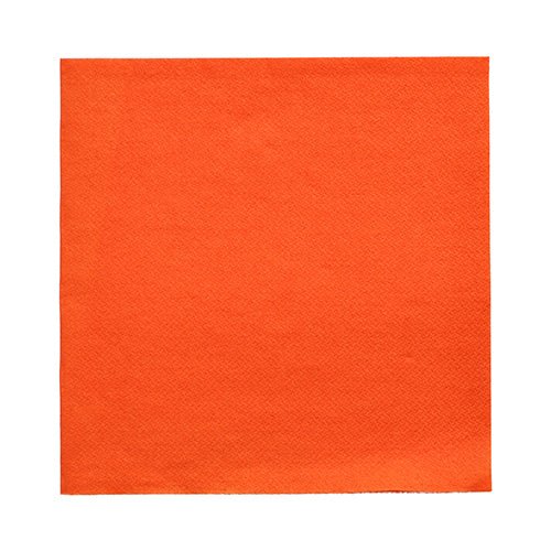 Na bílém podkladu je vyobrazen jednoduchý oranžový PAPSTAR 20 ubrousků „DAILY Collection“ ubrousek (1/4-skládání, 32x32 cm) od PAPSTAR GmbH, jehož povrch je hladký a bez značení.