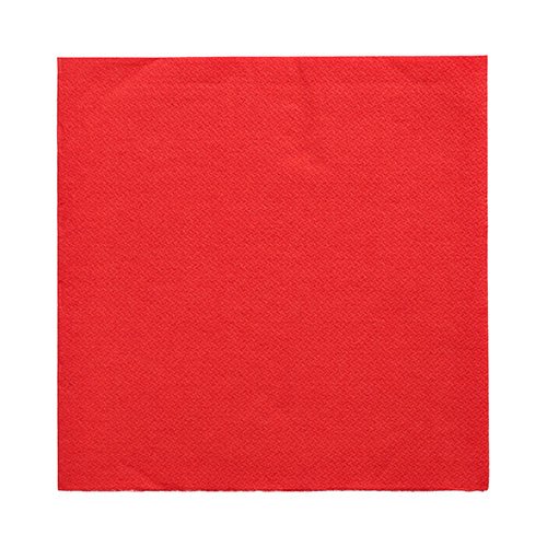 Červený PAPSTAR 1/4-skládání ubrousek (32x32 cm) z „DAILY Collection“ od PAPSTAR GmbH je vyobrazen na bílém podkladu a má decentní strukturu – ideální pro moderní stolní dekoraci.