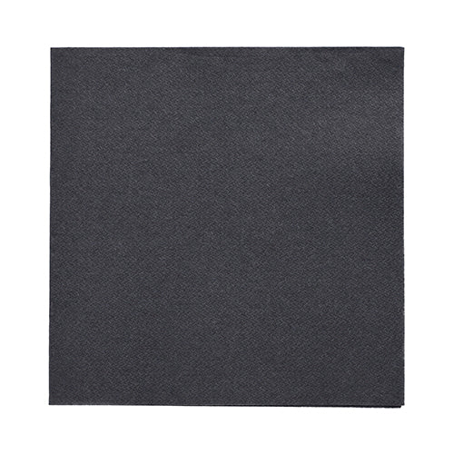 Jeden černý ubrousek 32x32 cm z DAILY Collection od PAPSTAR GmbH, 1/4-skládání, na bílém podkladu – ideální pro stylovou, moderní stolní dekoraci.