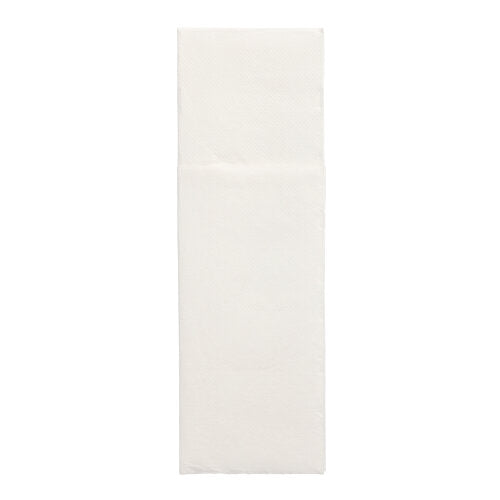 Na jednoduchém bílém pozadí je zobrazen jeden rozložený ubrousek „DAILY Collection“ 48 x 30 cm s kapsou na příbory od společnosti PAPSTAR GmbH z 50kusového balení.