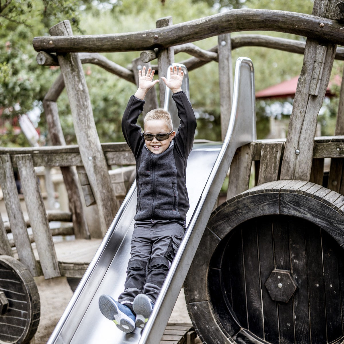 NITRAS MOTION TEX KIDS, pletená softshellová bunda, černá