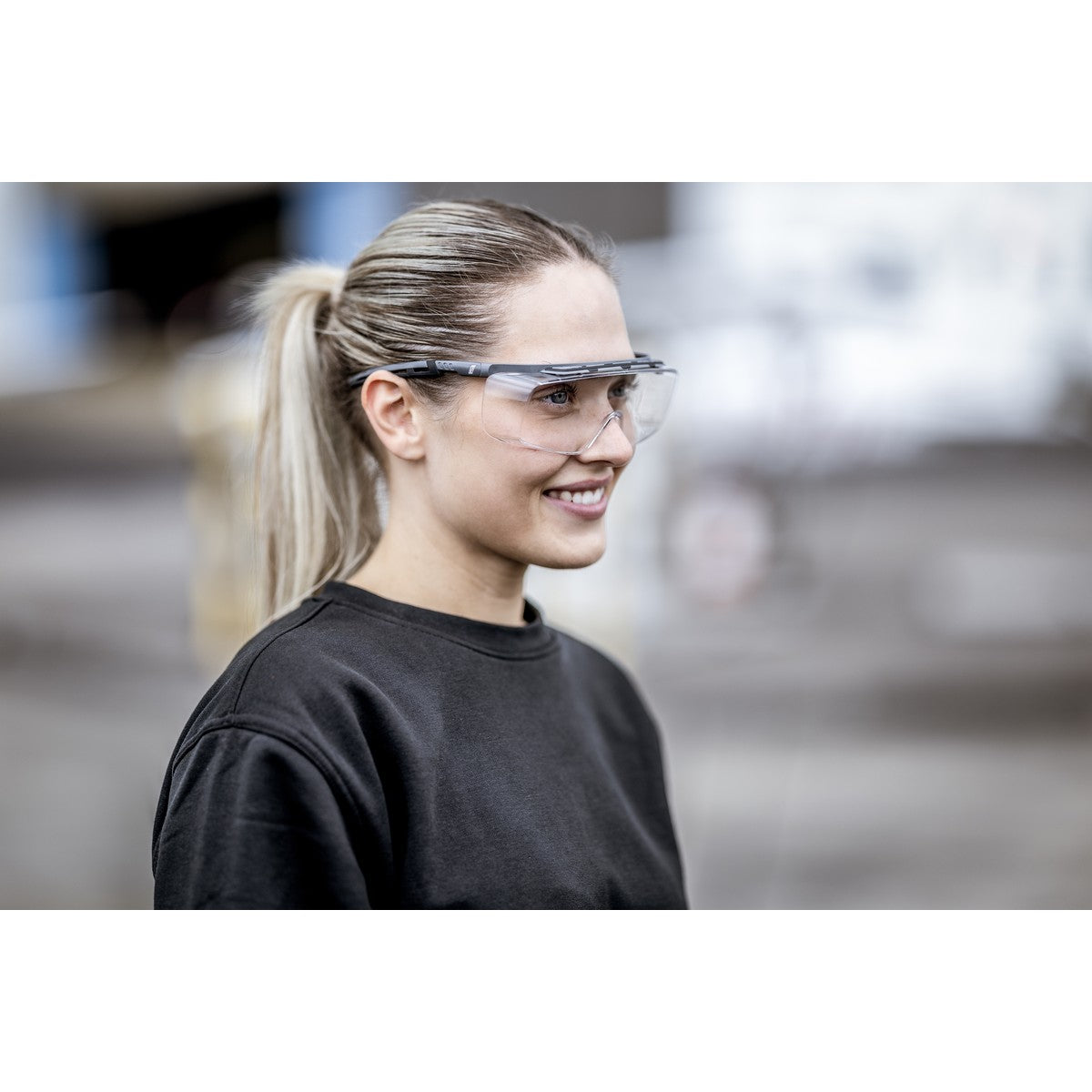 NITRAS VISION PROTECT PREMIUM, boční skla, transparentní / šedá, ISO 16321-1 plast | Balení (10 kusů)