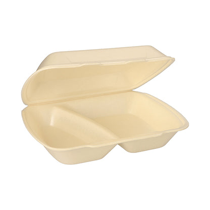 Starpak Menubox s klopovým víkem, XPS, 2-dílná (7,5 x 24,3 x 20,8 cm) je otevřená a prázdná na bílém pozadí.