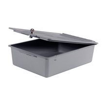 Numatic odkládací přihrádka hloubka 120 mm s víkem bez přihrádek, šedá | Balení (1 kus)