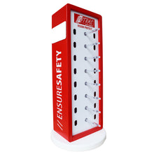 NITRAS pultový displej na ochranné brýle, červená / bílá / transparentní | Karton (1 balení)