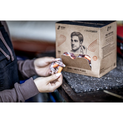 NITRAS MUTE PLUGS, špunty do uší, oranžové, EN 352-2, 250 párů / krabice PU | Balení (1 kus)