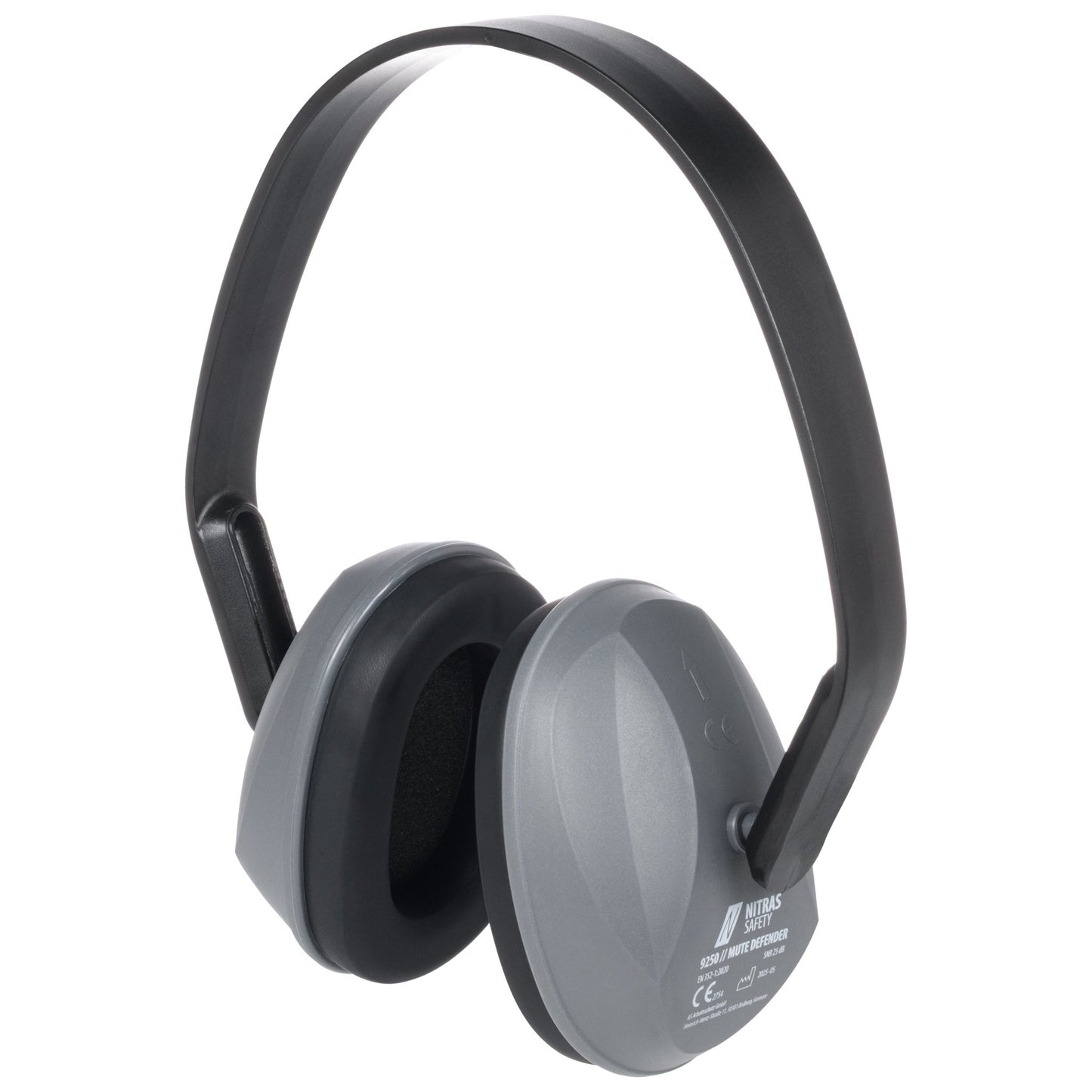 NITRAS MUTE DEFENDER, chrániče sluchu, antracit / černá, EN 352-1 plast | Balení (1 kus)