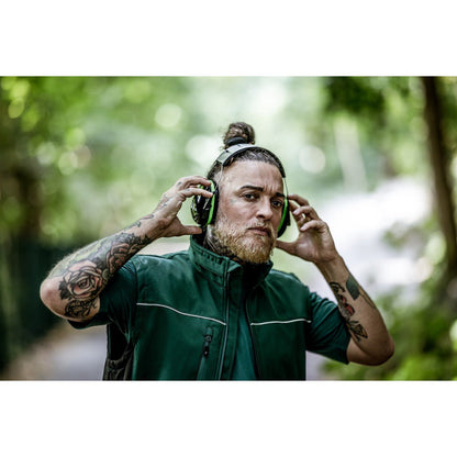 NITRAS MUTE DEFENDER PRO, chrániče sluchu, černá / zelená, EN 352-1 plast | Balení (1 kus)