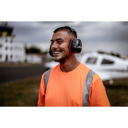 NITRAS MUTE DEFENDER PRO, chrániče sluchu, černá / červená, EN 352-1 plast | Balení (1 kus)