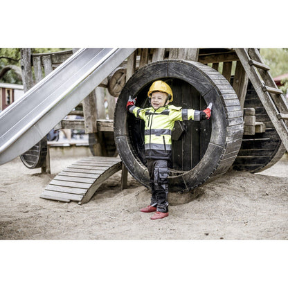NITRAS MOTION TEX KIDS, vysoce viditelná softshellová bunda, neonově žlutá / černá