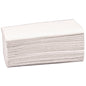 Balení s 200 papírovými ručníky Abena Re-Seller GmbH, 2-vrstvé, 24,8x23 cm v bílé barvě, je čistě složené na jednoduchém bílém pozadí.