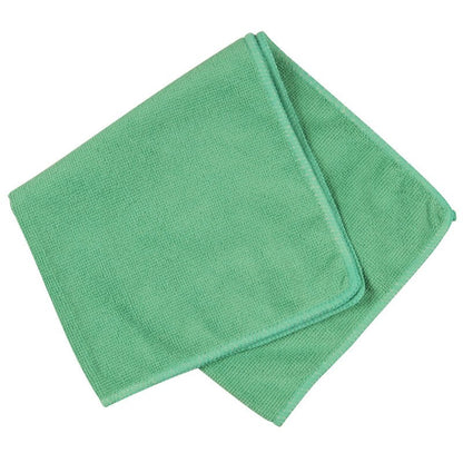 Světlé zelené mikrovláknové utěrka ENA Standard (40x40 cm) od Abena Re-Seller GmbH s čistě prošitými okraji je prezentována na bílém pozadí.