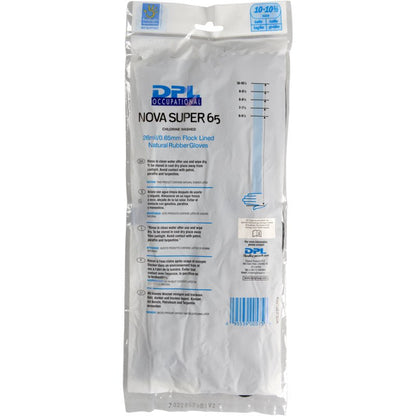 Utěsněné plastové balení obsahuje latexové domácí rukavice Abena Re-Seller GmbH, černé, 28cm/0,65mm, s vytištěným návodem k použití a značkou, a také průhlednou část, ve které jsou vidět domácí rukavice.