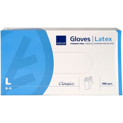 Latexové rukavice klasické, bez pudru, hladké, přírodní