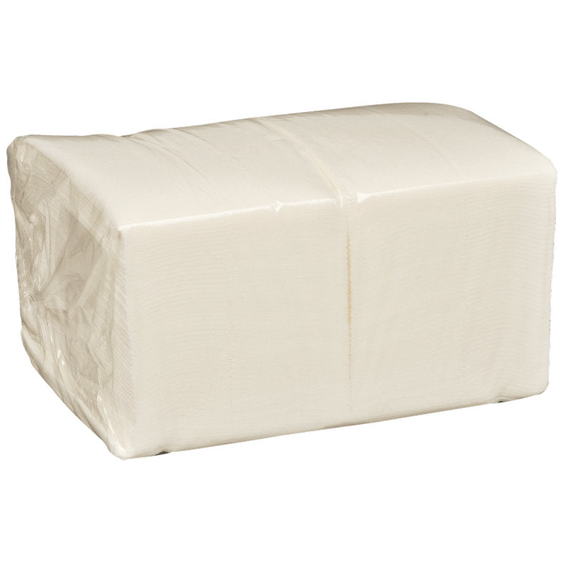 Eine durchsichtige Packung mit 100 gefalteten Abena Re-Seller GmbH Einmal-Waschlappen, Airlaid, 20x30 cm, weiß ist auf einem einfarbig weißen Hintergrund abgebildet - ideal für Körperpflege-Routinen.