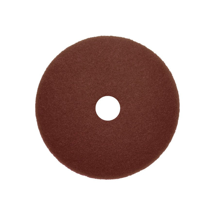 Kulatá, tmavě hnědá Arcora Sunshine Strong Plus No1+ podložka od Arcora International GmbH se strukturovaným povrchem a otvorem, vyfotografovaná na bílém pozadí. Dostupné v kartonu (10 kusů).