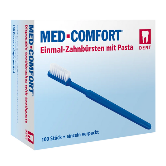 Med Comfort Dental PS One -off, zubní kartáček, modrá - 100 kusů