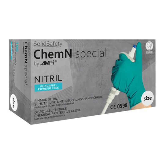 Ampri SolidSafety Chemn Special nitril chemické ochrany rukavic S - XXL