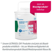 Die Dr. Schumacher Ultrasol Oxy Wipes Einweg Tuchspender Packung (120 Tücher) von Dr. Schumacher GmbH enthält 120 medizinische Desinfektionstücher und ist jetzt als Biozidprodukt erhältlich.