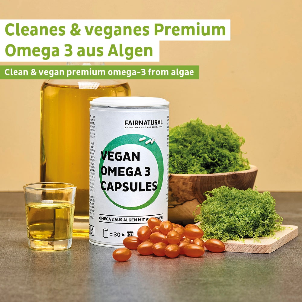 Veganské kapsle Omega 3 vyrobené z řas