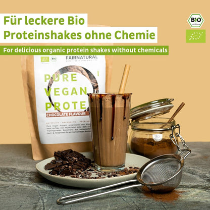 Bio veganská proteinová čokoláda v prášku bez sóji