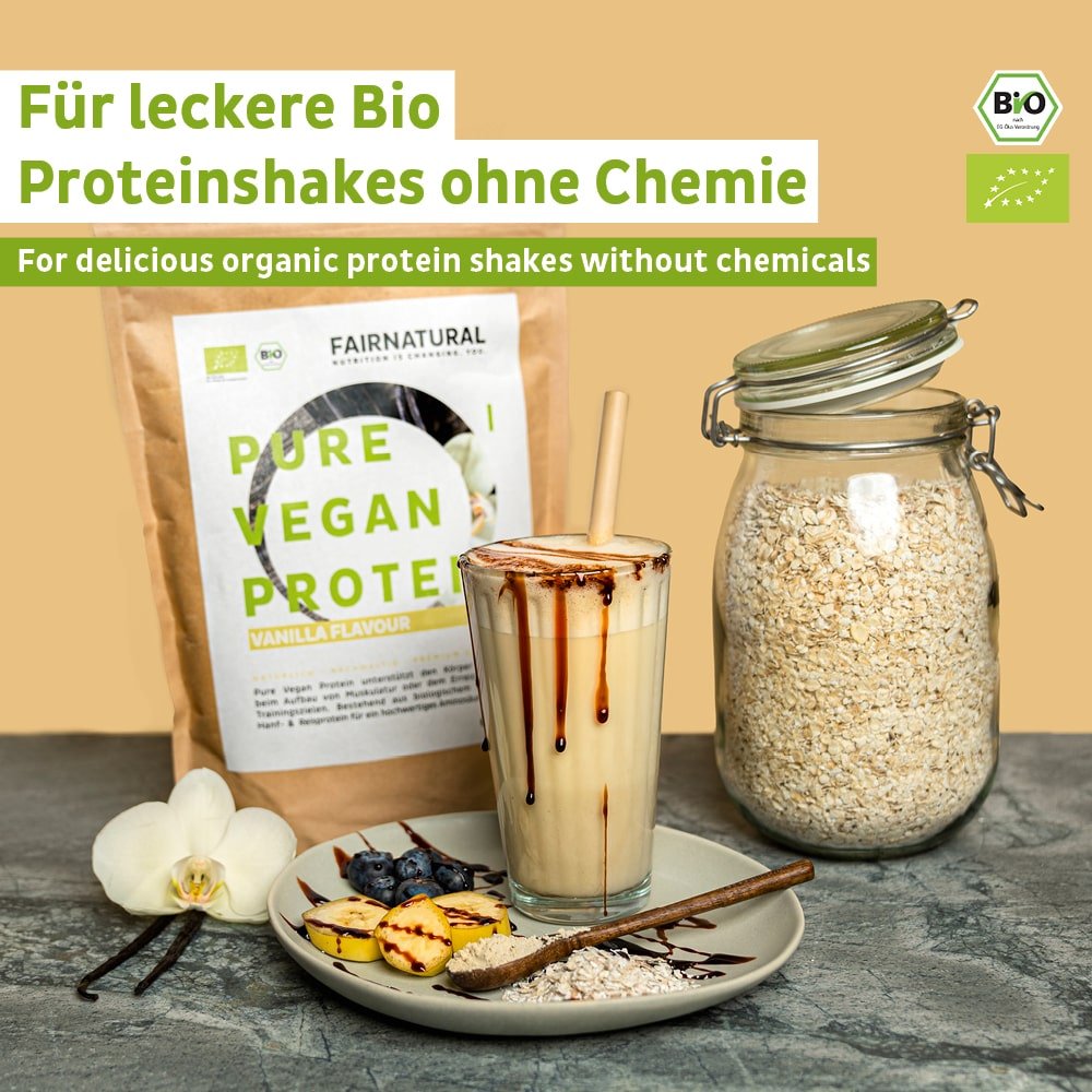 Bio veganský proteinový prášek vanilka bez sóji