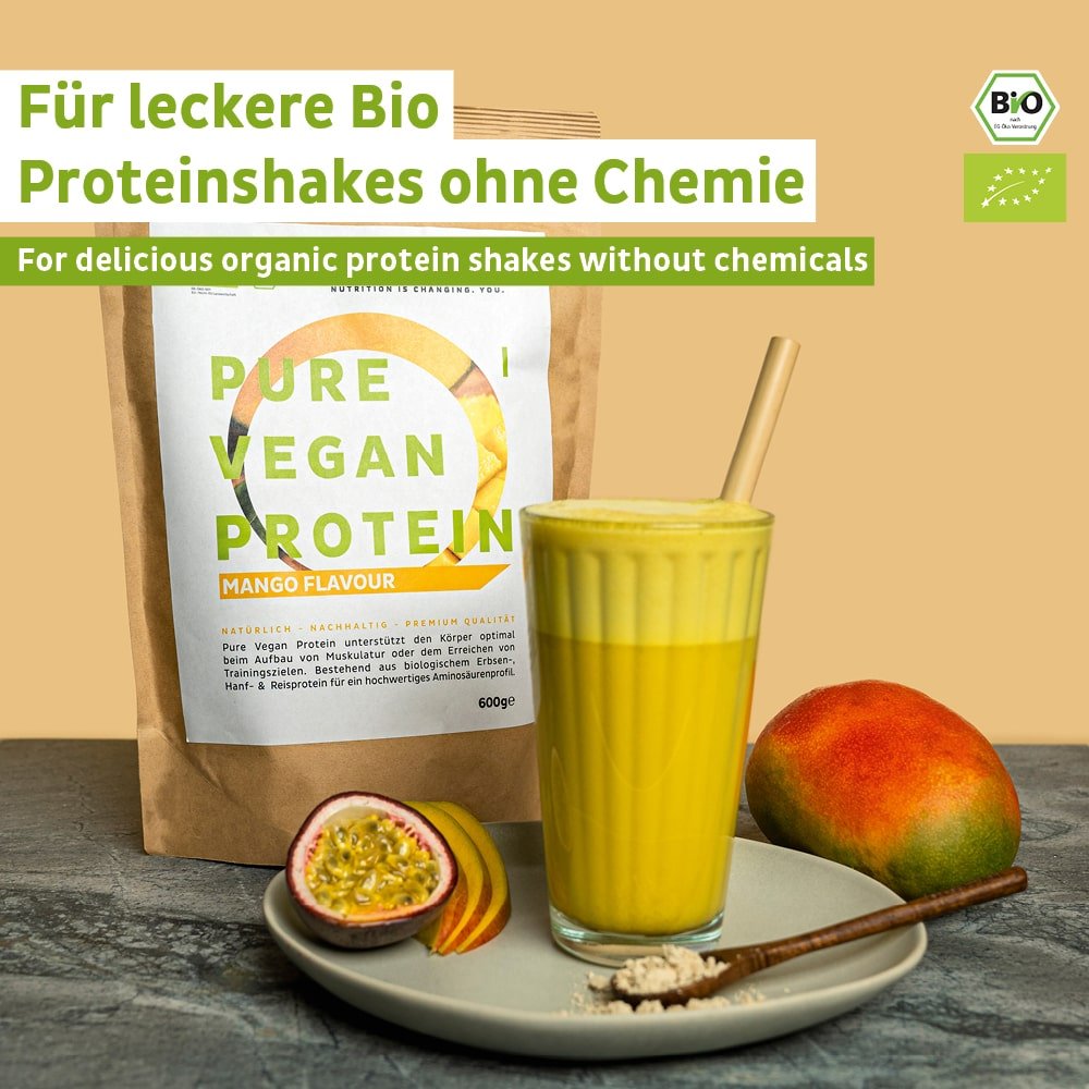 Bio veganský proteinový prášek mango bez sóji