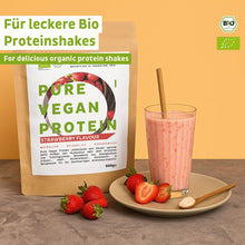 Bio veganský proteinový prášek jahodový bez sóji