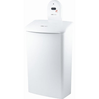 Nástěnný držák CWS ParadiseLine pro hygienickou krabici 575000 je bílý, obdélníkový držák od CWS, který je navržen pro bezdotykové použití s kompatibilními hygienickými krabicemi.