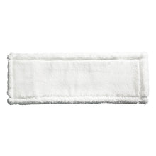 Ein rechteckiges, weißes WISCHBEZUG POLYESTER 400MM Reinigungspad aus 100% Mikrofaser von Haug Bürsten KG ist vor einem schlichten weißen Hintergrund abgebildet.