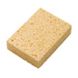 Houbička z CELULÓZY, ŽLUTÁ 140X100X46MM od Haug Bürsten KG je obdélníková žlutá houbička s viditelnou porézní texturou, ideální pro domácí použití a vyobrazena na bílém pozadí.