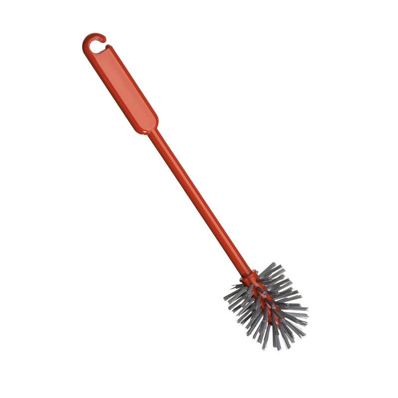 METALLDETECT VÁLCOVÝ KARTÁČ od Haug Bürsten KG, z šedého PBT s 0,60mm štětinami, velikost 320x⌀70mm, izolovaný na bílém pozadí.