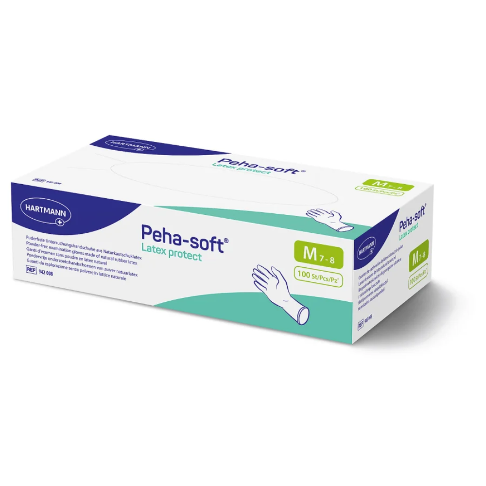 Hartmann Peha-soft® Latex protect, nepudrovaná vyšetřovací rukavice, velikost M