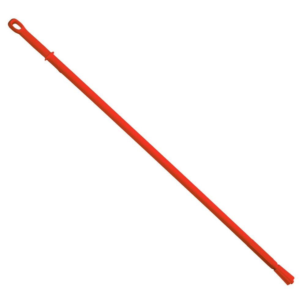 Haug Bürsten KG Haug plastová ergonomická tyč je dlouhá, tenká oranžová tyč, která má na jednom konci smyčku a na druhém konci rozdělenou špičku.