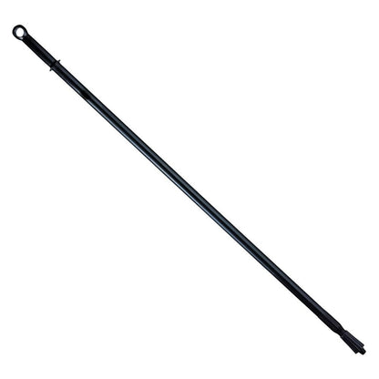 Ergonomická tyč Haug Bürsten KG Haug z plastu o délce 1500 mm a průměru 32 mm má smyčkový konec a vroubkovanou přípojku z tepelně odolného polypropylenového sklolaminátu, která je určena k upevnění na čisticí nástroje. Je prezentována na jednoduchém bílém pozadí.