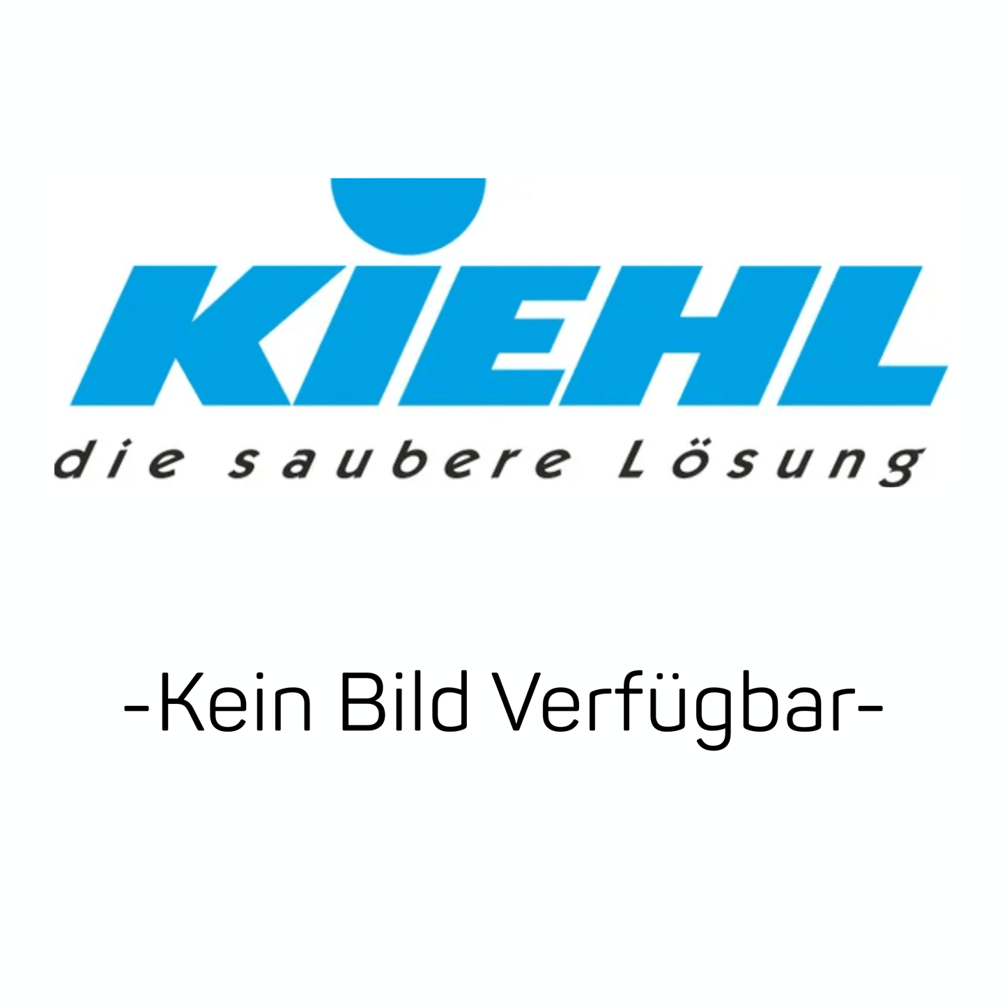 Logo společnosti Johannes Kiehl KG se objevuje v modré barvě se sloganem "die saubere Lösung" pod ním. Pod ním je černým písmem napsáno "-Kein Bild Verfügbar-", což znamená, že není k dispozici žádný obrázek pro Kiehl Pumas EPDM tlakový postřikovač 5 L (pro alkalické produkty).