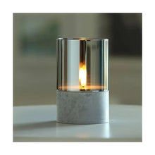 Papstar Securit® LED svíčka Ø 8 cm šedá "Gracia"
