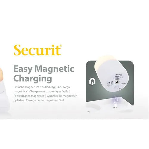 Papstar Securit® 12 LED čajových svíček vč. nabíjecí stanice Ø 4 cm x 5 cm "Amsterdam" doba svícení 12-40 hodin