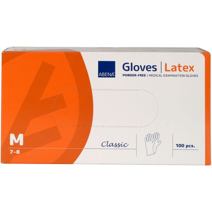 Latexové rukavice klasické, bez pudru, hladké, přírodní