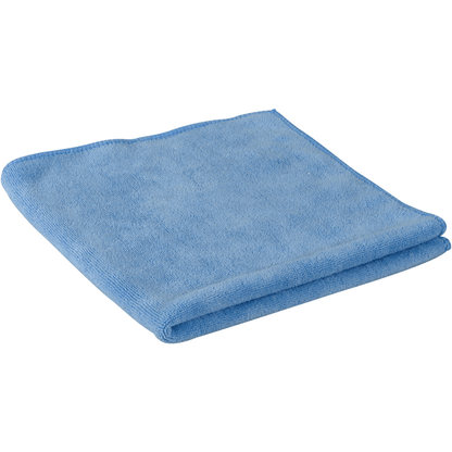 Složený mikrovláknový hadřík ENA Soft, 40x40 cm od společnosti Abena Re-Seller GmbH je zobrazen na bílém pozadí. Jeho měkká textura a čisté okraje ho činí perfektním pro péči o auto a čištění.