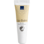 Béžovo-bílá 10ml tuba balzámu na rty od Abena Re-Seller GmbH s bílým víčkem a nápisy "No color", "DERMATOLOGISCH GEPRÜFT" a s ekologickou značkou Nordic Swan poskytuje hydrataci pro měkké, zdravé rty. K dispozici jako karton (300 balení).